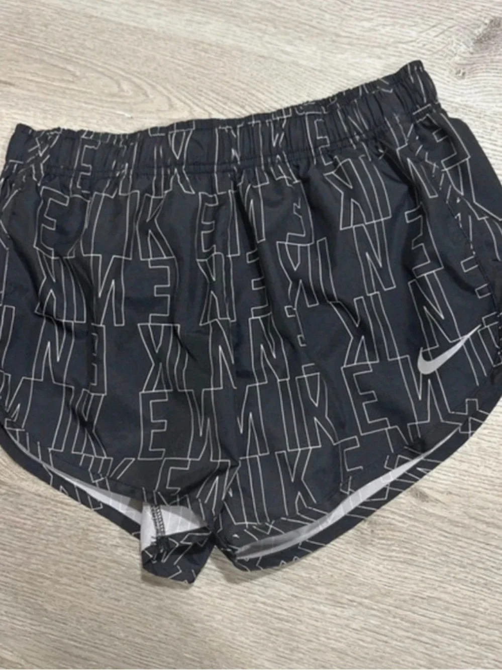 Nike Black Logo-Print Women's Athletic Shorts